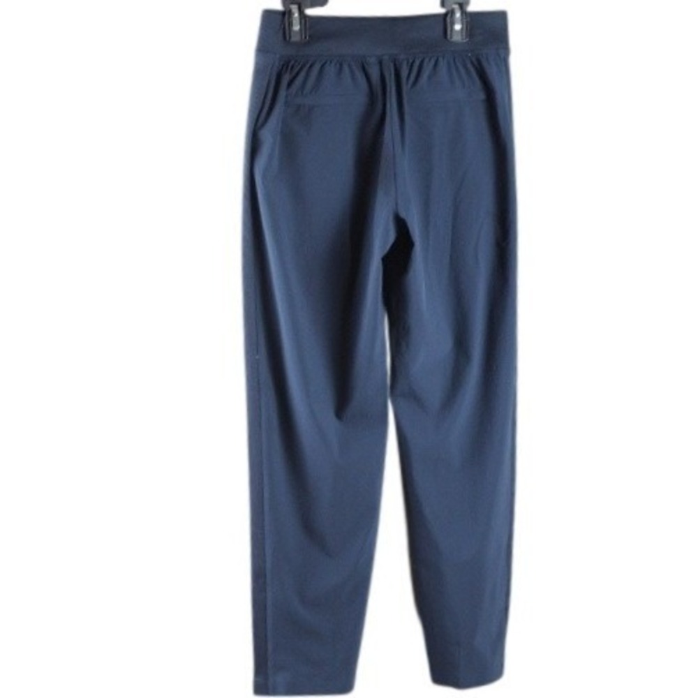 Athleta Brooklyn Ankle Pants Navy Blue Lightweight Travel Tapered Womens 0P NEW - Picture 2 of 4